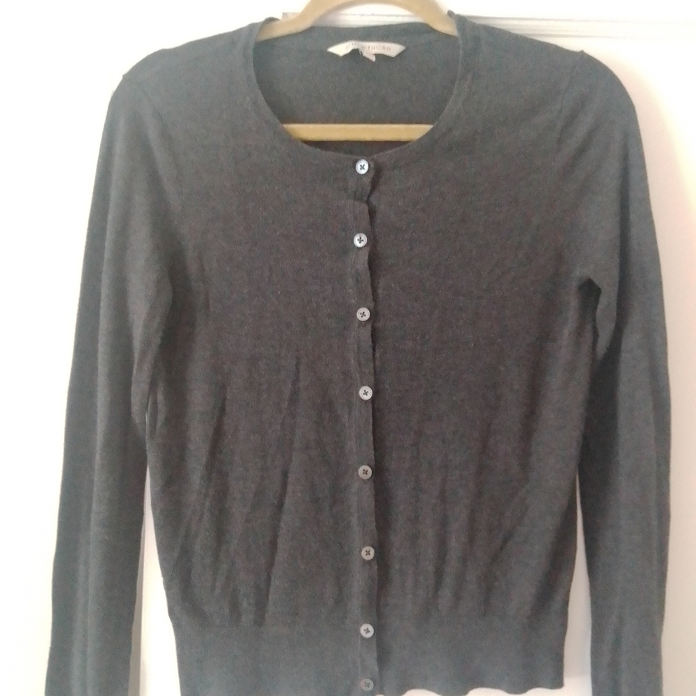 41 Hawthorn silk blend crewneck cardigan, sz.M